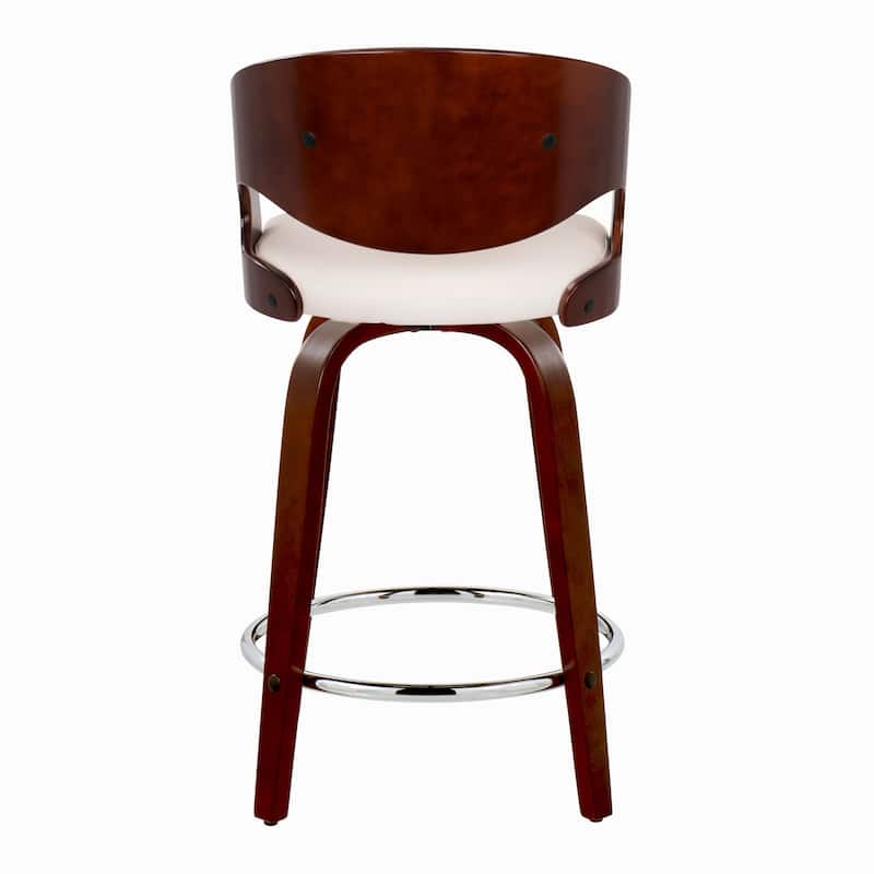 Carson Carrington Visby 24" FixedHeight Counter Stool with Bent Wood
